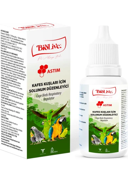 Kuşlar Için  Solunum Düzenleyici 50ML