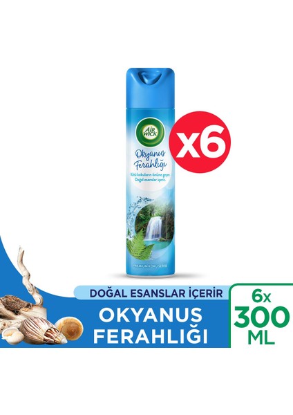 Air Wick Sprey Aerosol Okyanus Ferahlığı Oda Kokusu 6 x 300 ml