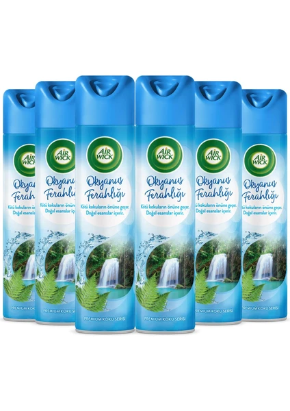 Air Wick Sprey Aerosol Okyanus Ferahlığı Oda Kokusu 6 x 300 ml