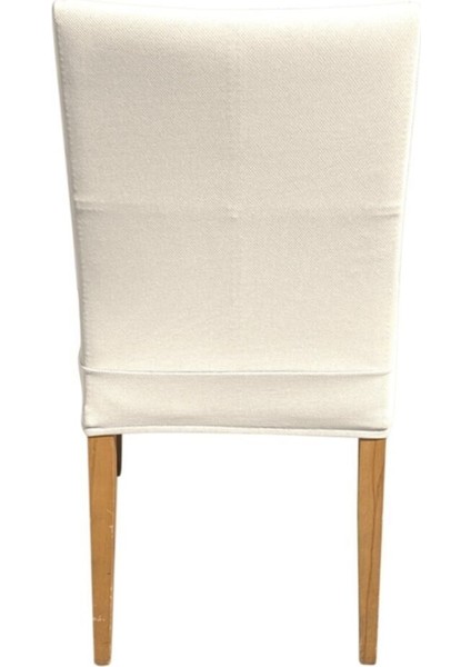 Lastikli Balpeteği Likra Kumaşlı Sandalye Örtüsü ,modern Sitreç Sandalye Kılıfı Krem 6 Li modelleri