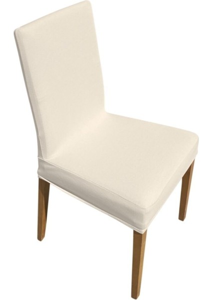 Lastikli Balpeteği Likra Kumaşlı Sandalye Örtüsü ,modern Sitreç Sandalye Kılıfı Krem 6 Li fırsatları