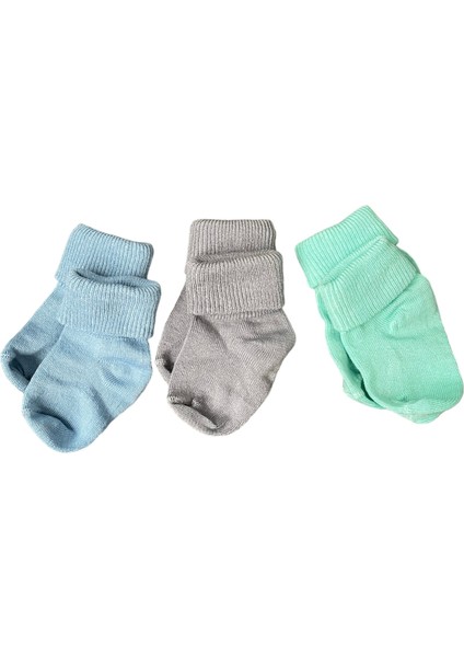 3'lü Set Bebek Bambu Çorap -Baby Bamboo Socks - Yenidoğan Çorap