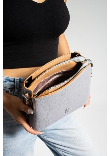 Impolo Alberta Gritabagofraj Baskı Kadın Omuz ve Çapraz Çanta 19X23 Ebatında modelleri