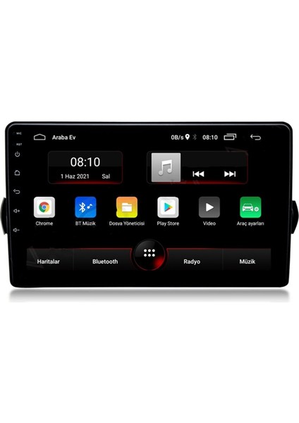 Tuning Fiat Egea (2015-2021) Android 12 Carplay Navigasyon Multimedya - 4gb Ram 64GB HDD