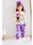 Minnie Mouse Çizgi Karakterli Bej Kız Çocuk Eşofman Pijama Alt Üst Takımı 2