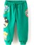 Mickey Mouse Çizgi Karakterli Yeşil Kapüşonlu Erkek Çocuk Eşofman Pijama Alt Üst Takımı 7