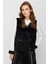 Kürk Süeter Detaylı Tunik Etek Süeter Takım Siyah 5