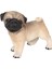 Araba Dashboard Ofis Kapalı Bej Köpek Heykeli Süsler Dekoratif Pug Heykelcik (Yurt Dışından) 1