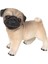 Araba Dashboard Ofis Kapalı Bej Köpek Heykeli Süsler Dekoratif Pug Heykelcik (Yurt Dışından) 2