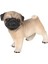 Araba Dashboard Ofis Kapalı Bej Köpek Heykeli Süsler Dekoratif Pug Heykelcik (Yurt Dışından) 4