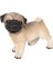 Araba Dashboard Ofis Kapalı Bej Köpek Heykeli Süsler Dekoratif Pug Heykelcik (Yurt Dışından) 5