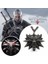 Witcher Kurt Göz Renk Detaylı 3D Siyah Çelik Kolye 2
