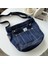 Rahat Işlemeli Yıkanmış Messenger Denim Tote Çanta Kadınlar Için Çok Yönlü Kanvas Çanta (Yurt Dışından) 1