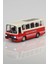 Nostalji Halk Otobüsü Çek Bırak Araba 15 cm Kırmızı Sesli ve Işıklı Farlar 4