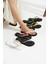 Kadın Yeşil Ip Gold Taşlı Parmak Arası Terlik Flip Flops 5