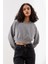 Crop Sweatshirt Gri Melanj 3