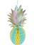 Renk Ananas Şekilli Kağıt Petek Topları Masa 3 Parça (Yurt Dışından) 3
