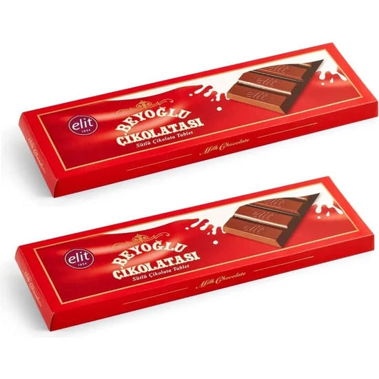 Meşhur Beyoğlu Çikolatası Sütlü Tablet Çikolata 300g 2li Set (2x300g) Glutensiz