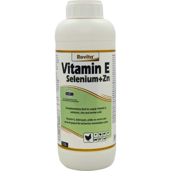 Royal Ilaç Vitamin E Selenium + Zn 1 Lt. Kanatlı Hayvanlar Için Vitamin ve Mineral Destekleyici Yem