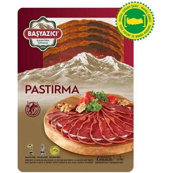 Başyazıcı Efsane Artisan Dilimli Çemensiz Pastırma Coğrafi Işaretli 200 gr