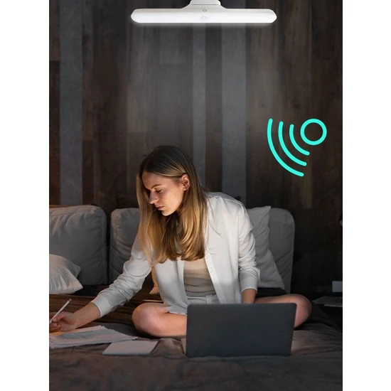 Neeko Hareket Sensörlü Şarjlı LED Aplik 3 Farklı Işık Dokunmatik Sistem Beyaz Kasa