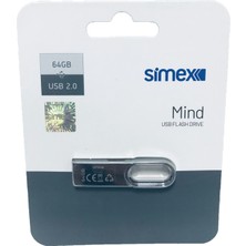 Simex 64GB Mind Secure+ 2.0 Metal USB Flash Bellek