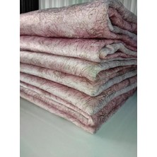 Koltuk Çekyat Örtüsü Pembe Damar Desenli Kaymaz Taban Süngerli Üst Kumaş Kadife