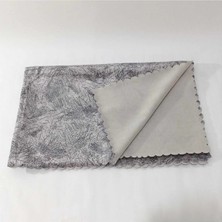 Koltuk Çekyat Örtüsü Açık Gri Damar Desenli Kaymaz Taban Süngerli Üst Kumaş Kadife