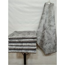 Süngerli Kaymaz Damar Desenli Koltuk & Çekyat Örtüsü Açık Gri