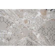 Kaya Türk Home Indıca  Pamuk Taban Mikro Fiber ve Polyester Gri Halı