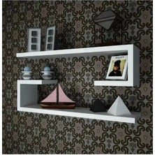 Uysal Furniture U Model 2'li Raf Seti