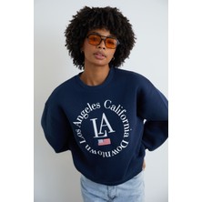 Foremia Baskılı Sweatshirt-Lacivert