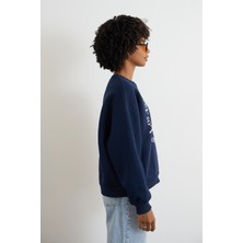 Foremia Baskılı Sweatshirt-Lacivert