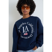 Foremia Baskılı Sweatshirt-Lacivert