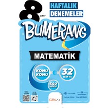 Günay Yayınları Güncel 8. Sınıf Matematik Bumerang Zoom ve 32 Haftalık Denemeler Seti Yeni Nesil Muhteşem Birleşim