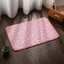 Masoffy Gri 40X60 cm 40X60/50X80 cm Arnavut Kaldırımı Kabartmalı Banyo Banyo Paspas Mercan Polar Kaymaz Halı Küvet Zemin Halı Duş Odası Paspas (Yurt Dışından)