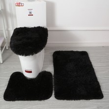 Masoffy Mor 1 Pc 40X50 cm 1-3 Adet Peluş Banyo Banyo Paspas Seti Kaymaz Tuvalet Halıları ve Tuvalet Çıtası Yumuşak Kabartmak Duş Halı Paspaslar Banyo Için (Yurt Dışından)