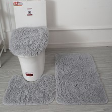 Masoffy Mor 1 Pc 40X50 cm 1-3 Adet Peluş Banyo Banyo Paspas Seti Kaymaz Tuvalet Halıları ve Tuvalet Çıtası Yumuşak Kabartmak Duş Halı Paspaslar Banyo Için (Yurt Dışından)
