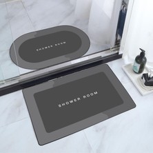 Masoffy Gri Çift 60X90 cm Süper Emici Banyo Paspas Çabuk Kuruyan Banyo Halısı Kaymaz Giriş Paspas Nappa Deri Paspaslar Tuvalet Halı Ev Dekor (Yurt Dışından)