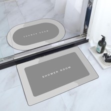 Masoffy Gri Çift 60X90 cm Süper Emici Banyo Paspas Çabuk Kuruyan Banyo Halısı Kaymaz Giriş Paspas Nappa Deri Paspaslar Tuvalet Halı Ev Dekor (Yurt Dışından)
