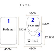 Masoffy Cb Sevgililer Günü Kırmızı Gül Banyo Paspas Bathmate Kaymaz Banyo Halıları 3D Tuvalet Paspas Mutfak Paspas Halı Tuvalet Klozet Kapağı (Yurt Dışından)