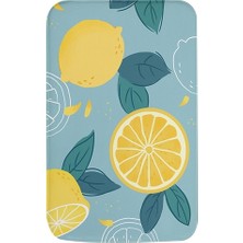 Masoffy Limon 45X75 cm Kalın Flanel Banyo Banyo Paspas Seti Tuvalet Halıları U Şekli Banyoda Zemin Halıları Tuvalet Ayak Pedi Anti Patinaj Yıkanabilir Kapak Kapağı (Yurt Dışından)