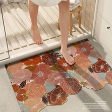 Masoffy Renk C 50X80 cm Diatom Çamur Banyo Paspas Süper Emici Banyo Duş Zemin Mat Kaymaz Giriş Paspas Tuvalet Halısı Modern Stil Halı (Yurt Dışından)