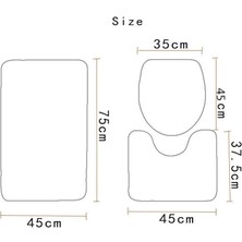 Masoffy Bu 3D Kelebek Banyo Paspas 1 Adet U Banyo Paspas Kaymaz Yatak Odası Halı Polar Tuvalet Mat Kapak Ev Dekor Için Tuvalet Paspas Paspas (Yurt Dışından)