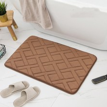 Masoffy Sling Kahve 45X75 cm Inyahome Banyo Bellek Köpük Zemin Banyo Paspas Kaymaz ve Emici Rahat Kalın Banyo Halısı Halı Mutfak Için Koşucu Nane (Yurt Dışından)
