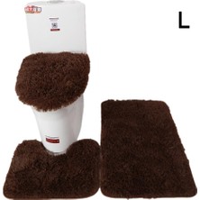 Masoffy Yeşil 3 Adet/takım Renkli Banyo Paspas Seti Dikdörtgen Kabarık Kıllar Banyo Halıları Modern Tuvalet Kapağı Kilim Seti Banyo Aksesuarları (Yurt Dışından)