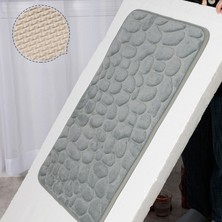 Masoffy Mavi 50X80CM Arnavut Kaldırımı Kabartmalı Banyo Banyo Paspas Kaymaz Halılar Lavabo Küvet Yan Kilim Duş Odası Paspas Hafızalı Köpük Ped (Yurt Dışından)
