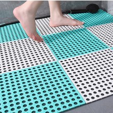 Masoffy Kırmızı 30X30CM Kaymaz Banyo Paspas Su Geçirmez Halı Banyo Halısı Kaymaz Emme Ayak Masaj Yastık Pedi Tuvalet Ekleme Zemin Duş Matı (Yurt Dışından)