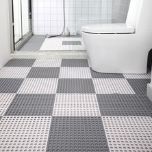 Masoffy Kırmızı 30X30CM Kaymaz Banyo Paspas Su Geçirmez Halı Banyo Halısı Kaymaz Emme Ayak Masaj Yastık Pedi Tuvalet Ekleme Zemin Duş Matı (Yurt Dışından)