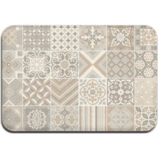 Masoffy BJW-4060-211021(75) 500MMX800MM Gri Bohem Mandala Çiçek Halı Polyester Halı Kaymaz Zemin Mat Paspas Yatak Odası Mutfak Kapı Banyo Dekorasyonu Için (Yurt Dışından)